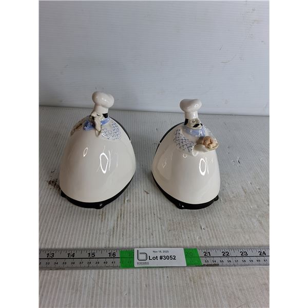 (2) Vintage Book Ends ( Chefs)