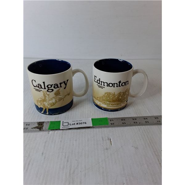 (2) Starbucks Mugs- Edmonton & Calgary