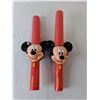Image 2 : (2) Vintage Disney/Mickey Mouse Retractable Wands Up to 34.75"