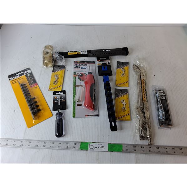 Nose Locking Pliers, Star Bit Set, Soldering Iron, Misc.