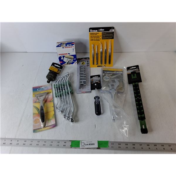 8" Adjustable Wrench, External Star Socket Set, Socket Adapter, Misc.