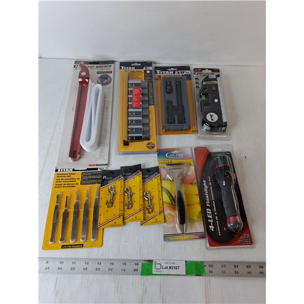 12" Strap Wrench, Hex Bit Socket Set, Impact Extension Set, Misc.