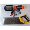 Image 4 : 14" Back Saw, LED Drop Light, Rope, Misc.