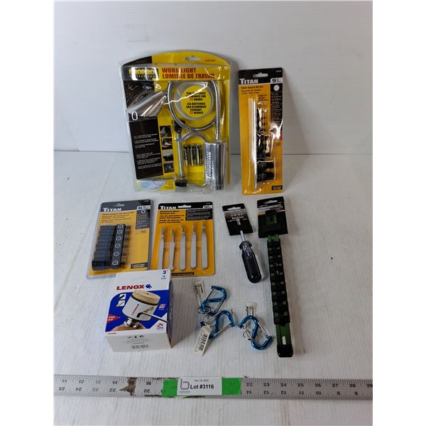 Shop Pro Work Light, Triple Square Bit Set, Metric Impact Nut Driver Set, Misc.