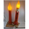 Image 1 : * Pair of Electrified Noel Blow-Mold Candles - Tested - 35"