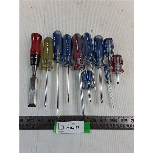 Fuller 10-Piece Set of Screwdrivers, 20mm Chisel
