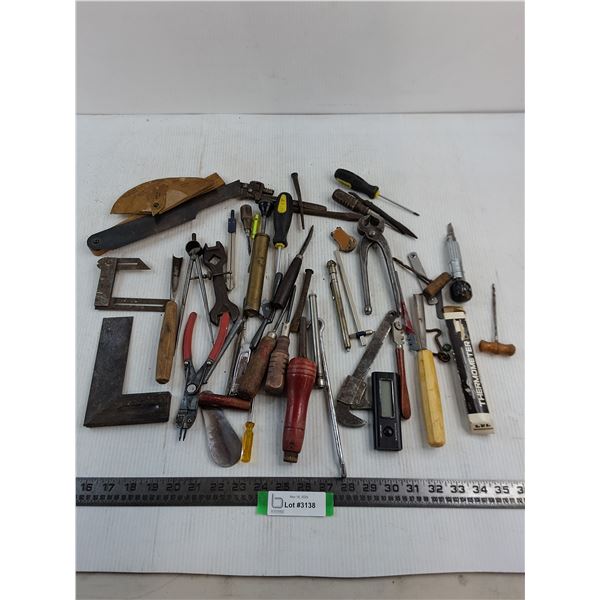 Assorted Hand Tools & Measuring Devices