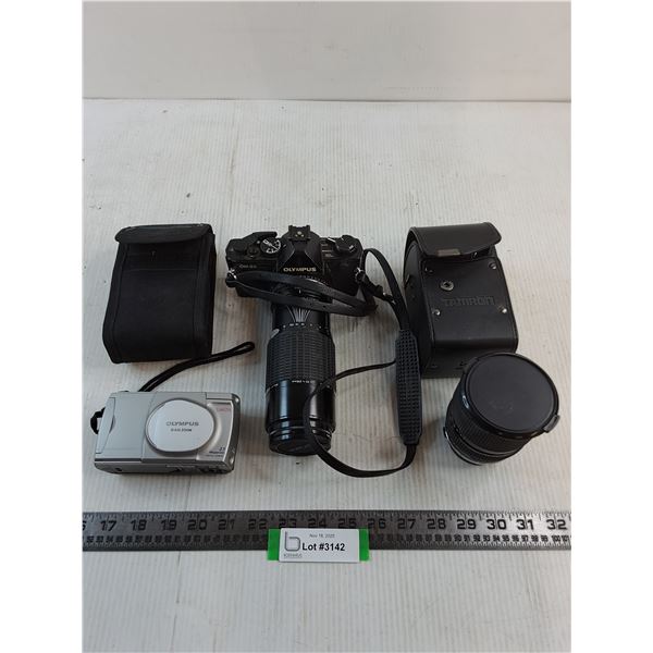 (2) Olympus Cameras & Accessories, Tamron Zoom Lens - All Untested, As is