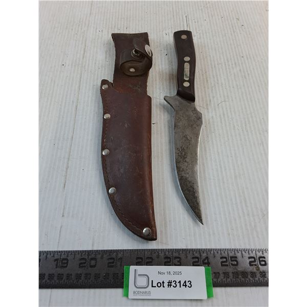 Schrade "Old Timer" Fixed Blade Hunting Knife w/Leather Sheath