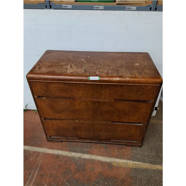 * Vintage Wooden 3-Drawer Dresser on Castors - 20x42x35" - Pickup Only