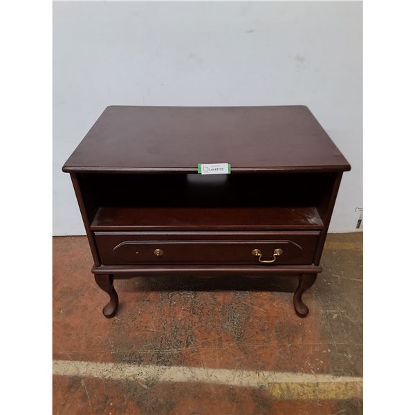 * Wooden TV Stand - 1 Drawer Handle Broken - 18x28x23" - Pickup Only