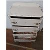 Image 2 : * Vintage Wooden 4-Drawer Dresser on Castors - Paint Flaking -18x28x46" - Pickup Only