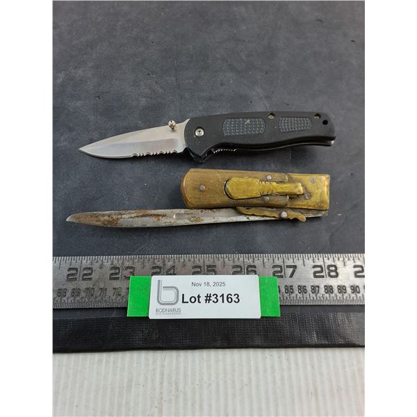 (2) Folding Knives (Old One Seized - As is)