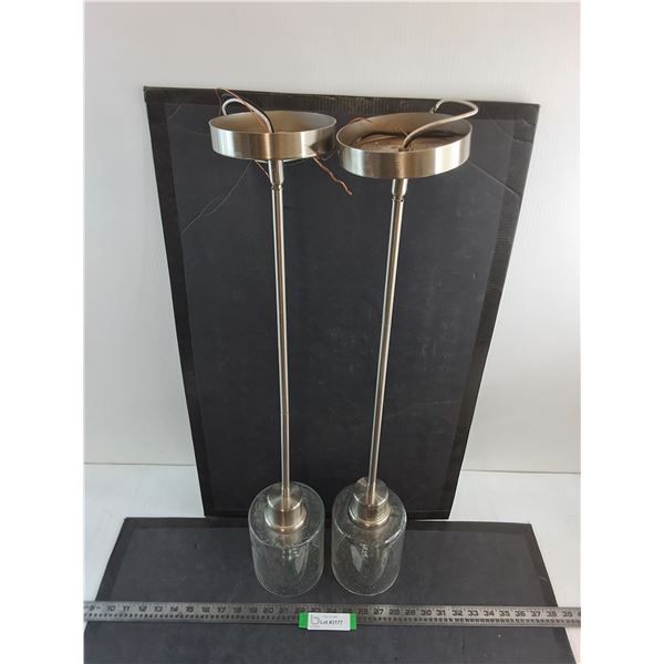 Pair of Pendant Lights - 29" Length - Untested - Pickup Preferred