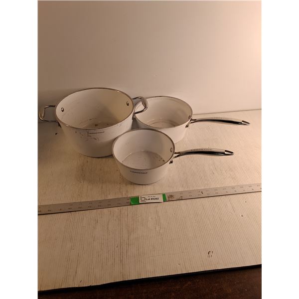 (3)Lagostina Pots Up to 5.5"x9"