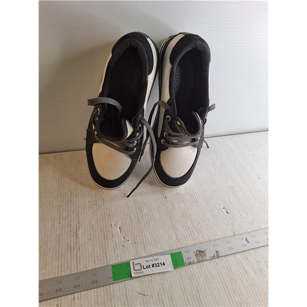 Crocs Bradyn Golf Shoes Lace Up White Black Women’s Size 12