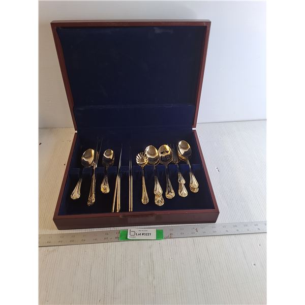 Set Of Golden Utensils