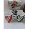 Image 2 : (4) Candy Cane Inspired Mugs Set & (6) Latte Coffee Mugs Set in Box
