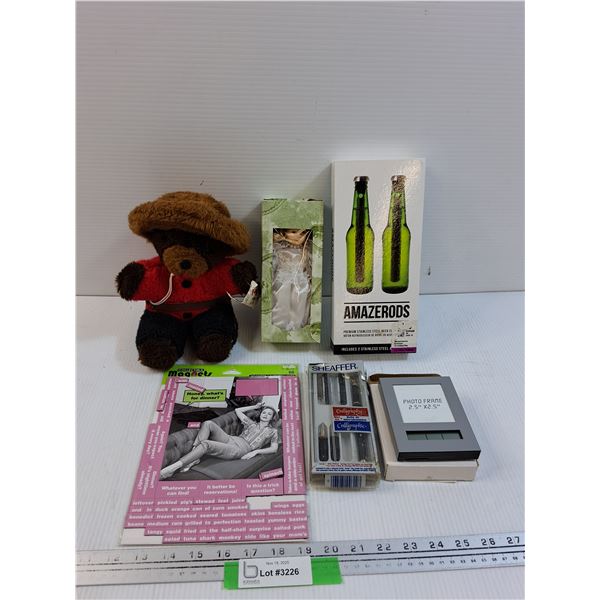 Mountie Teddy Bear, Cooling Rods, Doll, Magnets, Picture Frame, Calligraphy Pen Set