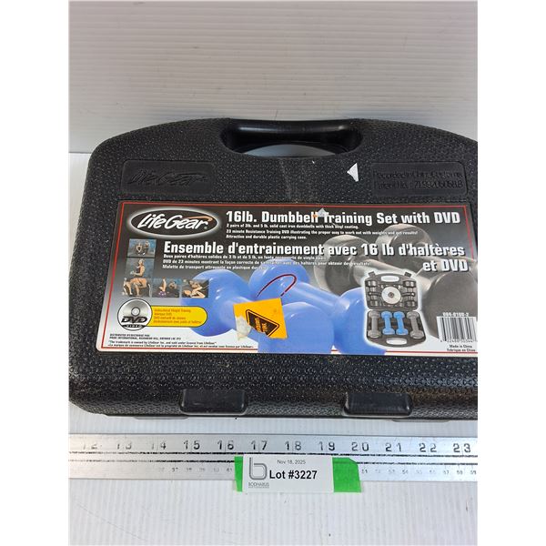 Life Gear Dumbbell Set - 16lbs Total w/Carrying Case - HEAVY, CANNOT SHIP