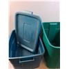 Image 2 : * (2) Rubbermaid Storage Container (One Has Lid) - 24" x 12" x 15" & 24" x 15" x 16" - CANNOT SHIP