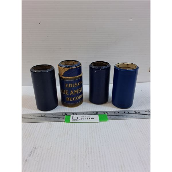 (4) Edision Blue Amber Tubes