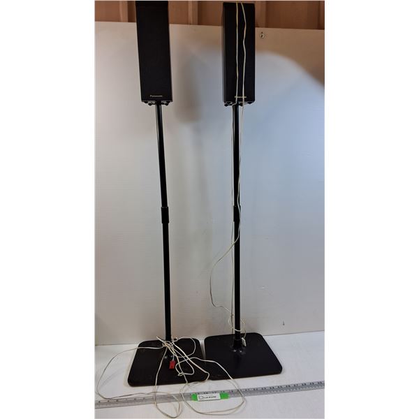 (2) Panasonic Tower Speakers - As Is - 44" Tall - CANNOT SHIP