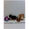 Image 1 : (3) Stuffy Toys: Puppy, Monkey, Fur Ball