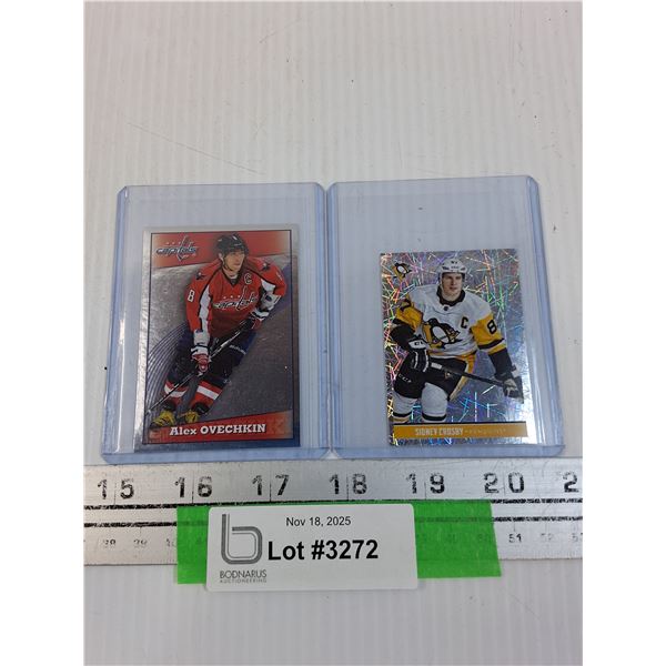 (2) Hockey Trading Card Stickers: Crosby & Ovechkin Stickers - CANNOT GUARANTEE AUTHENTICATION