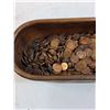 Image 2 : Metal Container w/Pennies - 12" x 5" x 3"