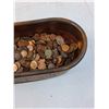 Image 3 : Metal Container w/Pennies - 12" x 5" x 3"