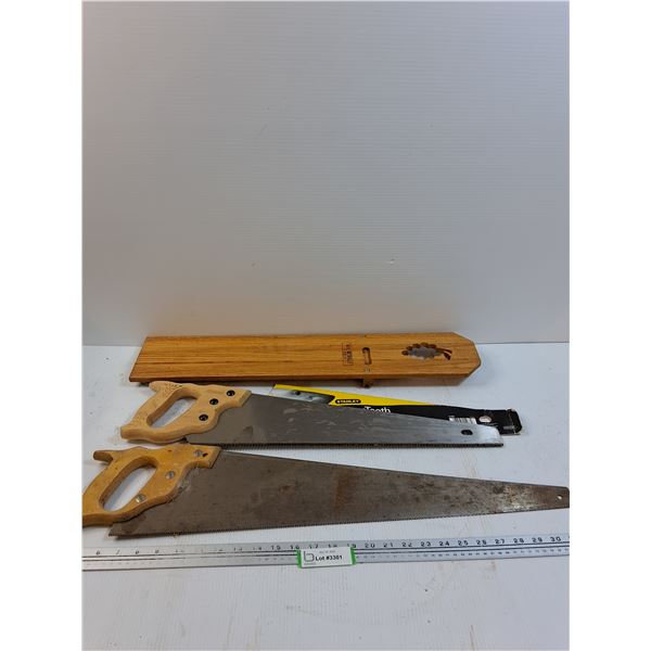 (2) Hand Saws & Wood Cutting Board - Preferred Pick-Up- 29" Long