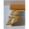 Image 2 : (2) Hand Saws & Wood Cutting Board - Preferred Pick-Up- 29" Long