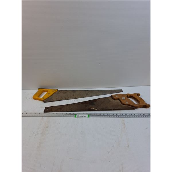 (2) Hand Saws - Preferred Pick-Up - 26" Long