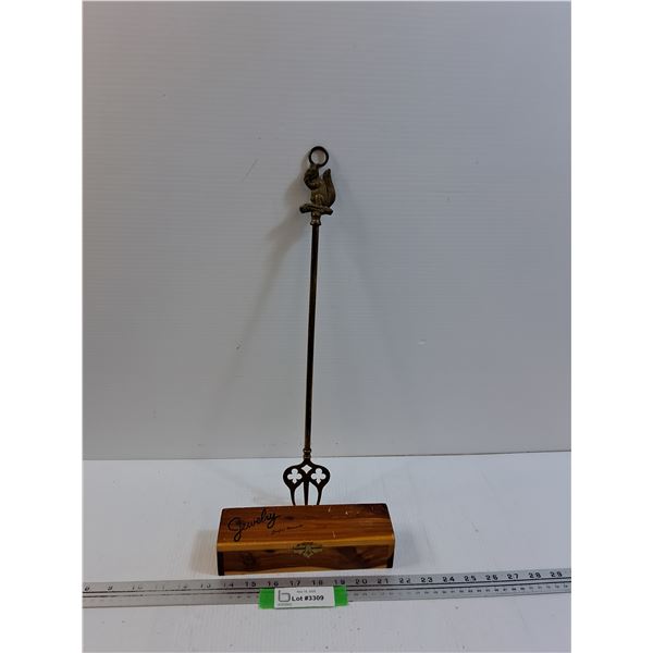 Brass Fireplace Stoker - 18" Long & Wooden Jewelery Box (Small)
