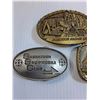 Image 2 : (3) Belt Buckles - Width: 4" x 3.5" x 3"