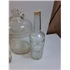 Image 6 : (9) Vintage Glass Jars: Milk & Whiskey - Some Wear - PICK UP