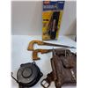 Image 2 : Lot: (2) Saws, Tool Belt, Pull Start, Hammer, Misc