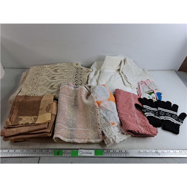 Winter Gloves, Kitchen Towel, Misc Sheets/ Cloth