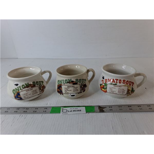 (3) Soup Mugs