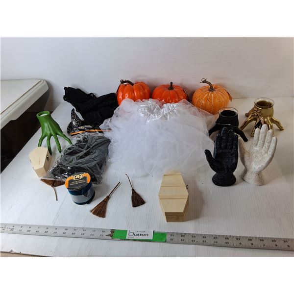 Halloween Decor- Candleholders, Moss, Tutu, Misc.