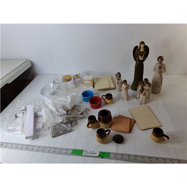 Scented Candles, Willow Tree/Angel Figurines Up to 11.5", Hinges, Misc.