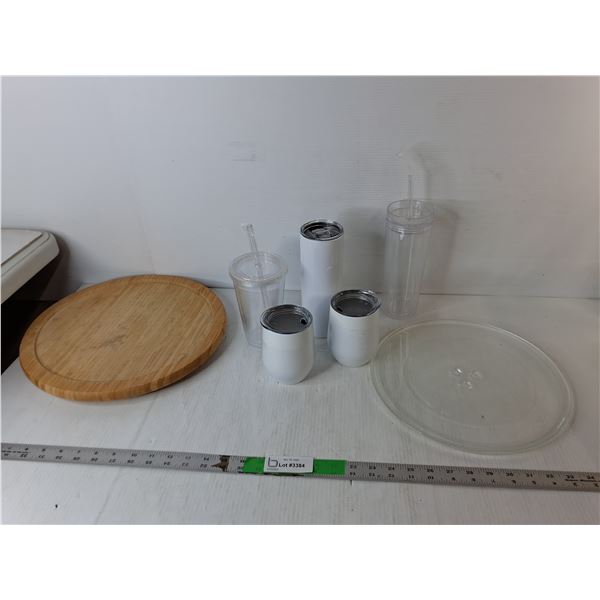Wine Tumblers, Microwave Plate, Lazy Susan