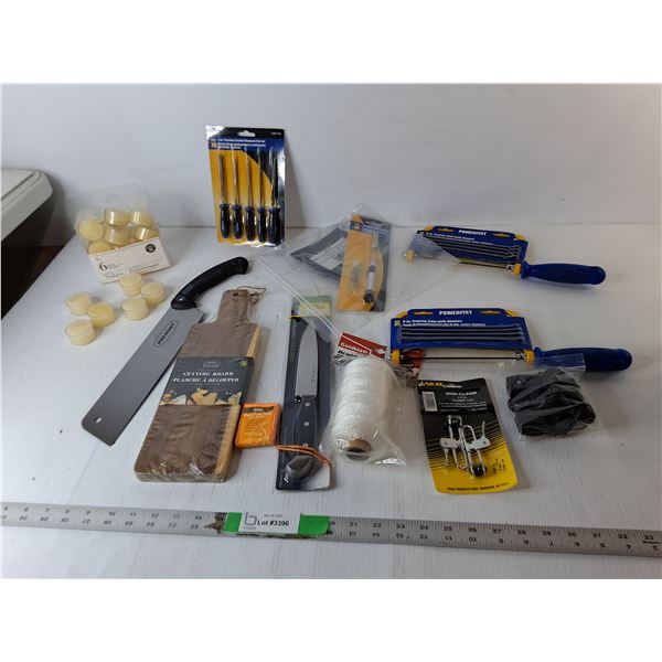 Coping Saws with Blades, Uncented Tealight Candles, Jeweller's Precision Drill, Misc.