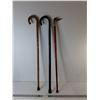 (3) Wooden Canes Up to 34.25"