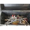 Image 4 : Plastic Tool Box 22" x 9.25" x 10.75" & Tools- Paintbrushes, Wrenches, Level, Misc. Cannot Ship