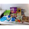 Wii Rock Band Game, Stacking Letter Trays, Dora Bag & Mega Bloks, Misc.
