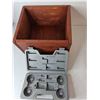 Image 2 : Wooden Storage Box 13.5" x 8", Menora Candles, Plastic Storage Case