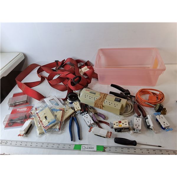 Safety Harness, Surge Protector, Wall Plates, Misc.