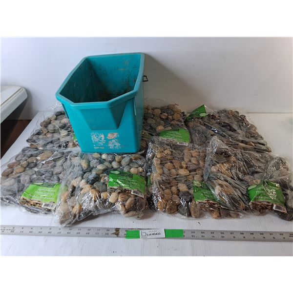 Decorative Garden Stones 10" x 10" & Mop Bucket, CANNOT SHIP